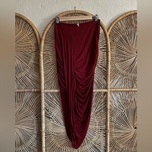 Free People Burgundy Skirt